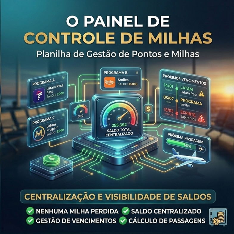 Planilha de Gestão de Pontos e Milhas